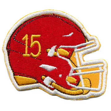 #15 Kansas City Helmet Patch Football Fan Missouri Embroidered Iron On