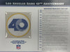 1985 Los Angeles Rams 40th Anniversary Willabee & Ward Patch With Stat Card