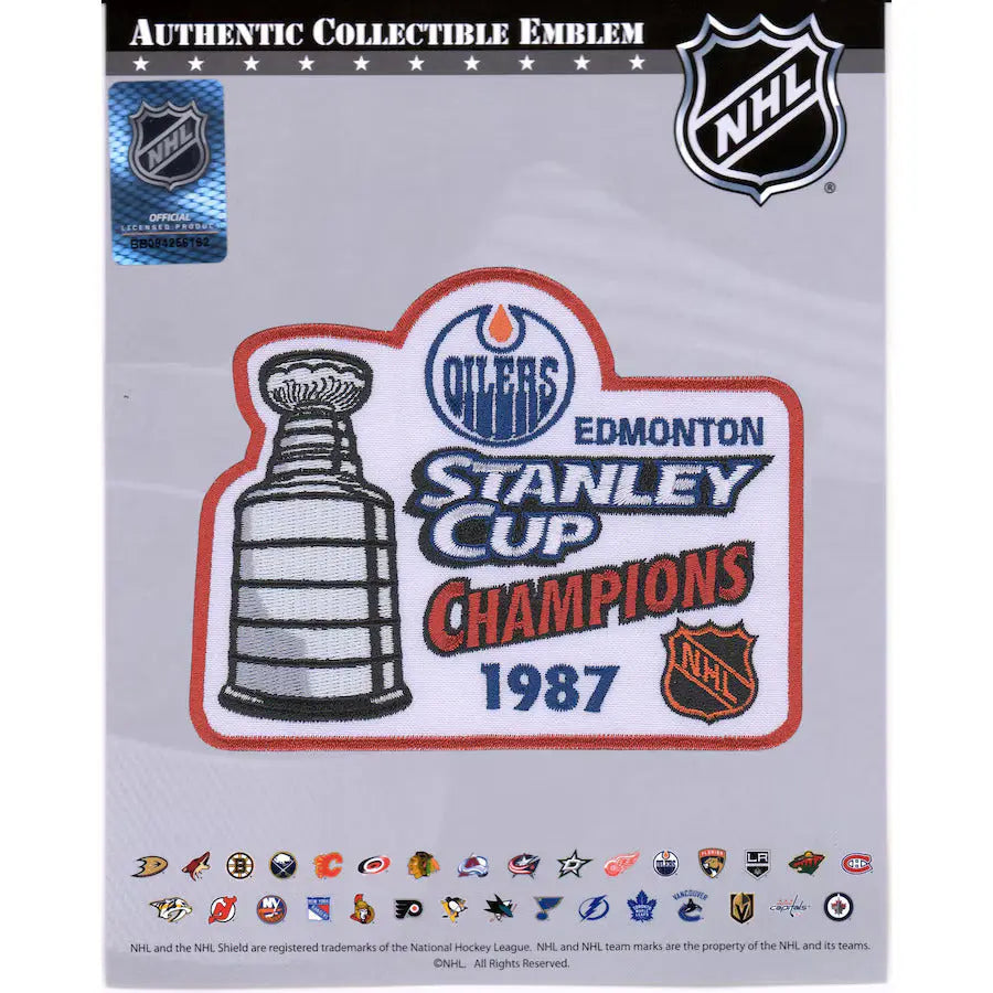 1987 NHL Stanley Cup Final Champions Edmonton Oilers Jersey Patch ...