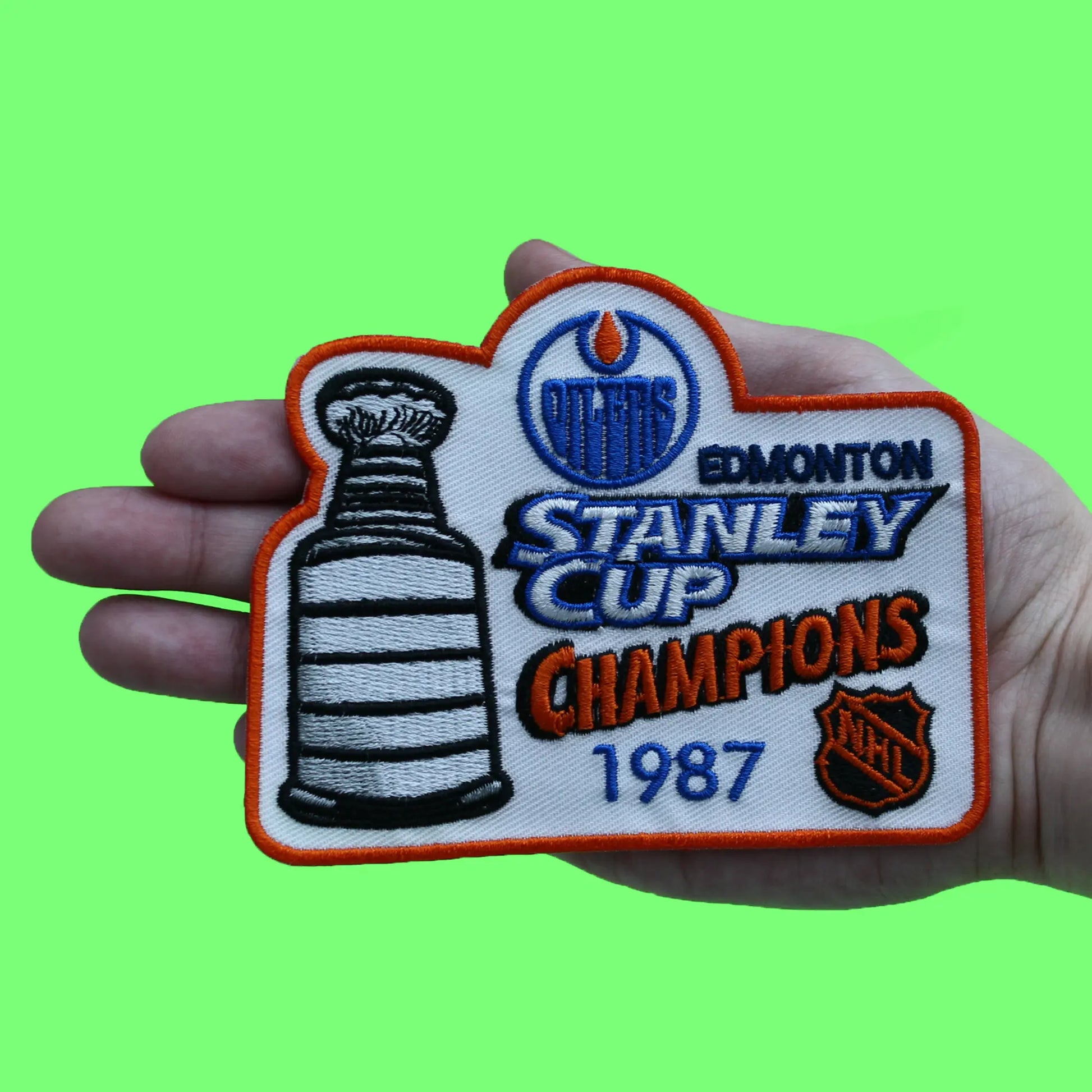 1987 NHL Stanley Cup Final Champions Edmonton Oilers Jersey Patch