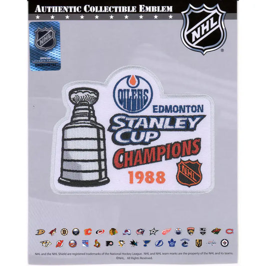1988 NHL Stanley Cup Final Champions Edmonton Oilers Jersey Patch