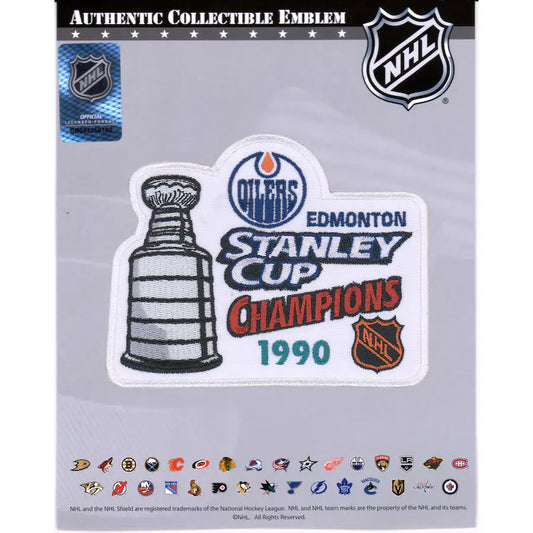 1990 NHL Stanley Cup Final Champions Edmonton Oilers Jersey Patch