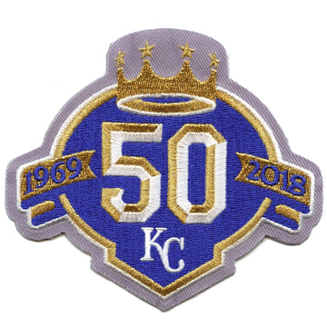 Maillot 50e anniversaire des Royals de Kansas City 2018 Patch Collective Sport Logo gris brodé