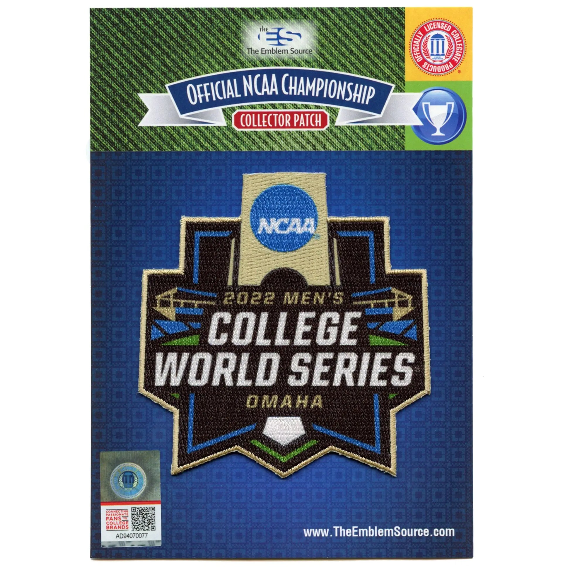 2022 NCAA Men's College World Series Omaha Jersey Patch Ole Miss Oklahoma