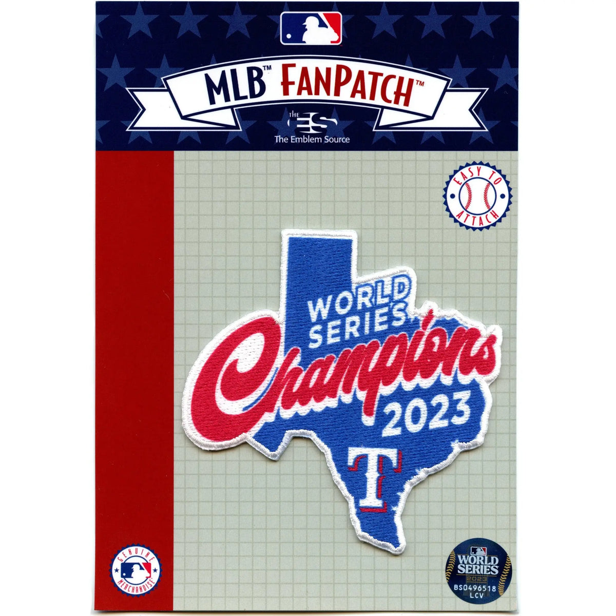 Texas Ranger Pach 2023 MLB World Series Champions Texas Rangers Texas State Jersey Patch ...