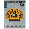 2024 Boston Bruins Team 100th Anniversary Game Jersey Patch Gold December 1, 2024