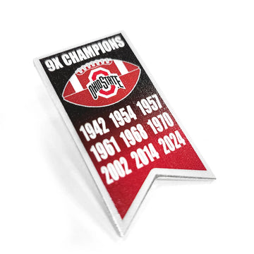 2024 College National Champions Game Ohio State Buckeyes 9X Champs Pin