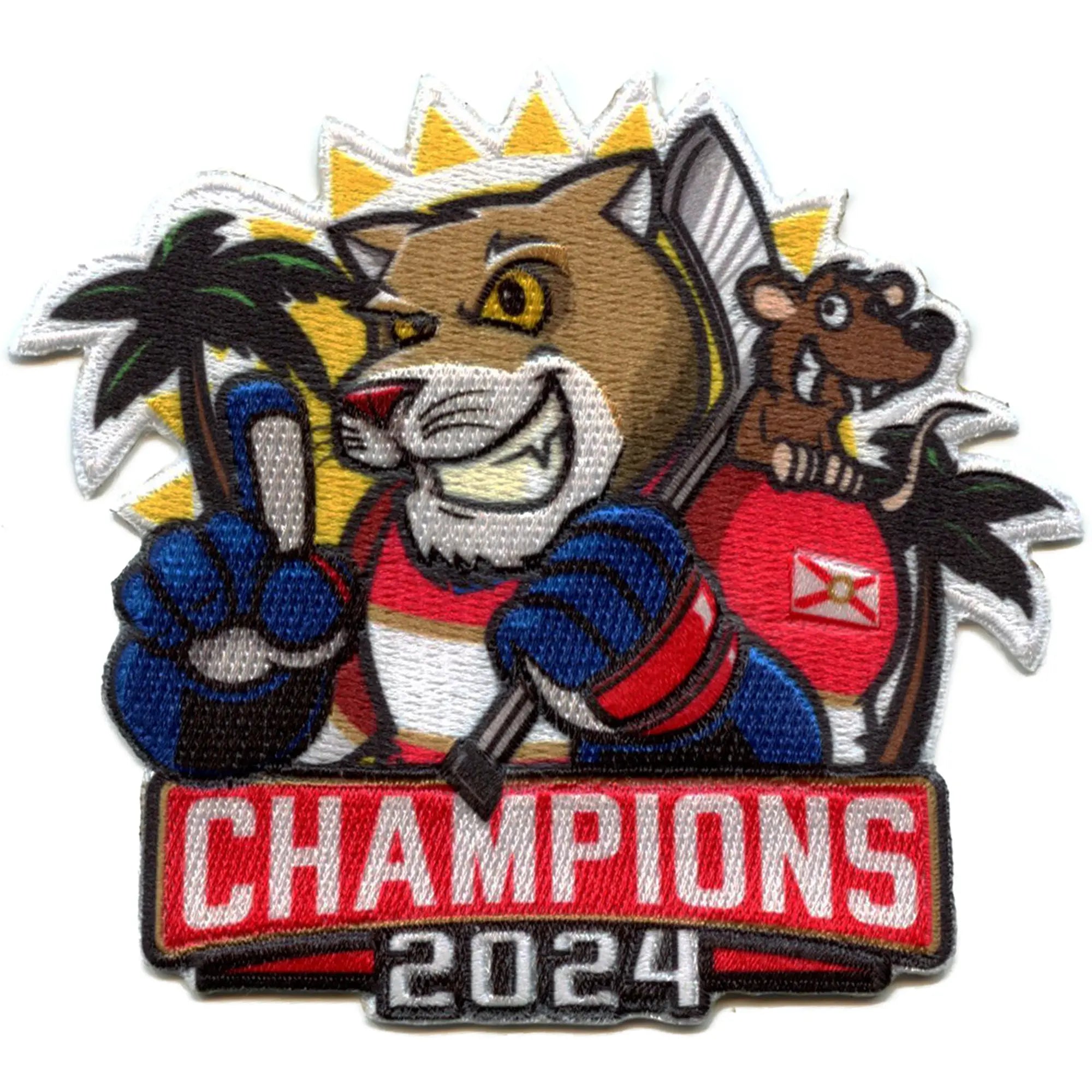 Écusson brodé exclusif pour le hockey sur glace des champions de Floride 2024
