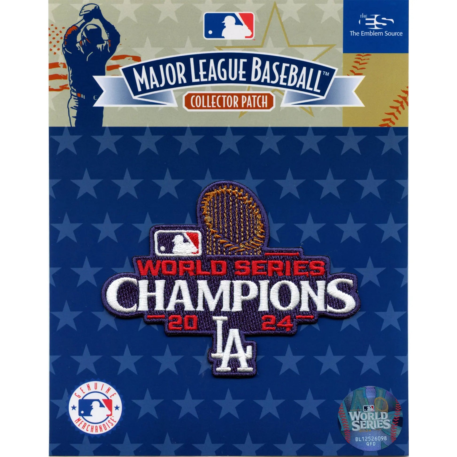 2024 MLB World Series Champions Los Angeles Dodgers Jersey Patch