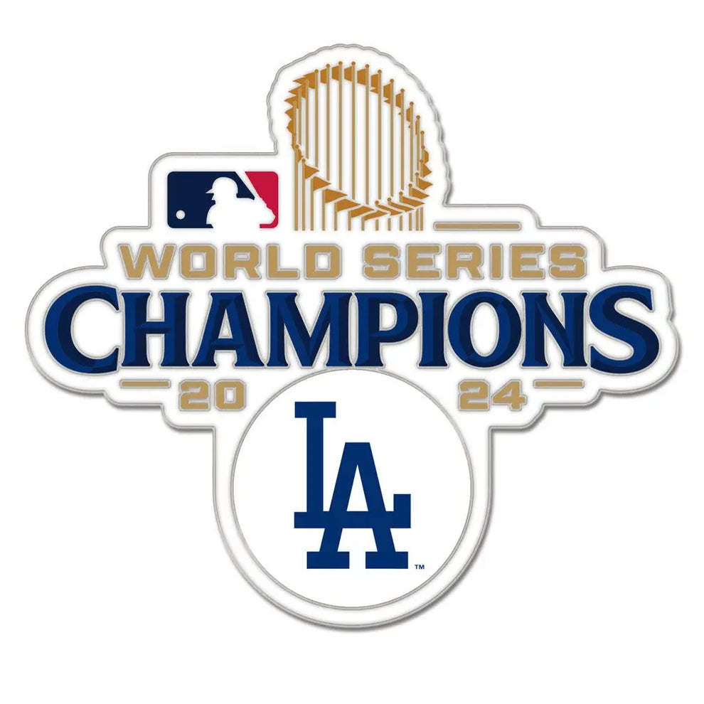 2024 MLB World Series Champions Los Angeles Dodgers Trophy Logo Lapel