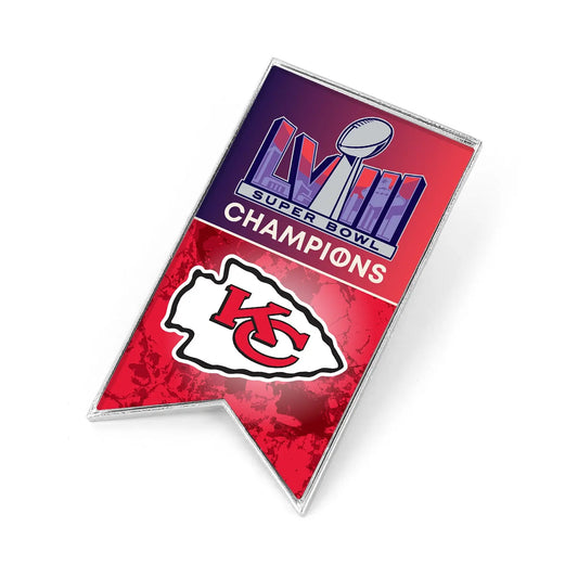 2024 NFL Super Bowl LVIII 58 Champions Kansas City Chiefs Banner Pin