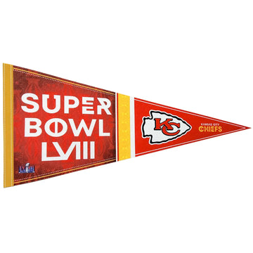 2024 NFL Super Bowl LVIII 58 Champions Kansas City Chiefs Pennant