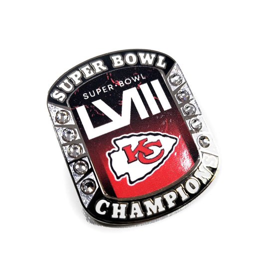 2024 NFL Super Bowl LVIII 58 Champions Kansas City Chiefs Rhinestone Pin