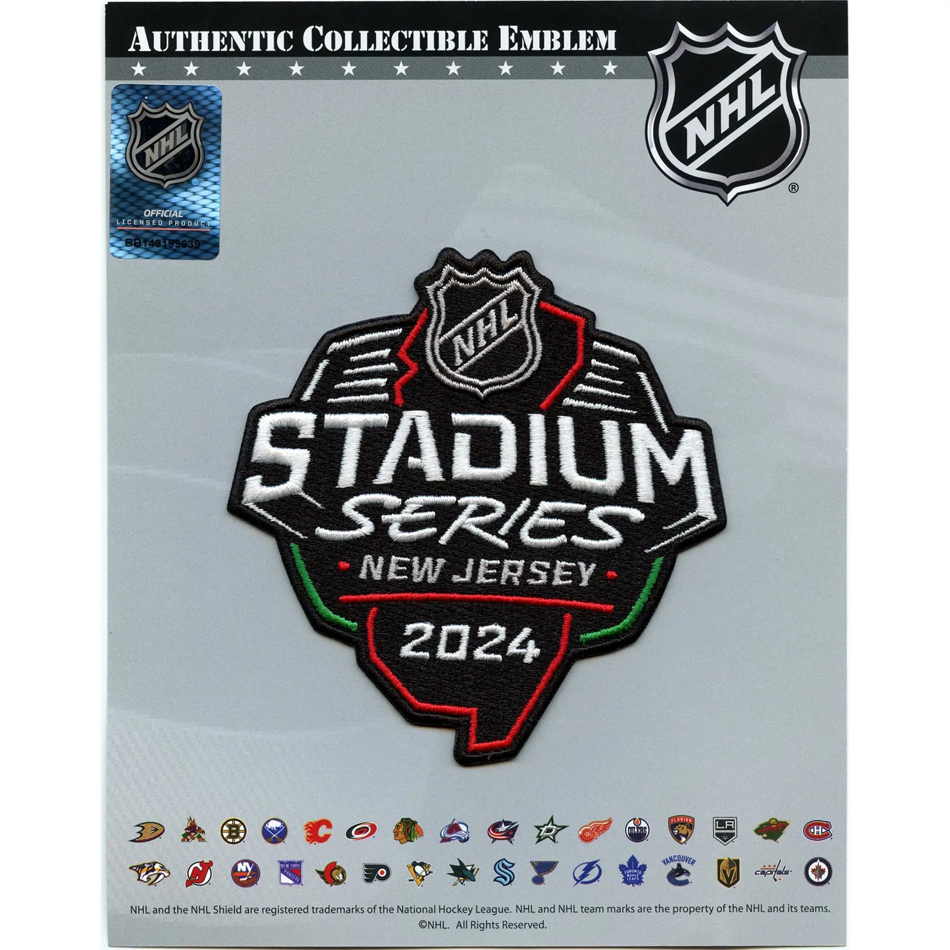 2024 NHL Stadium Series Game Jersey Patch New Jersey Devils