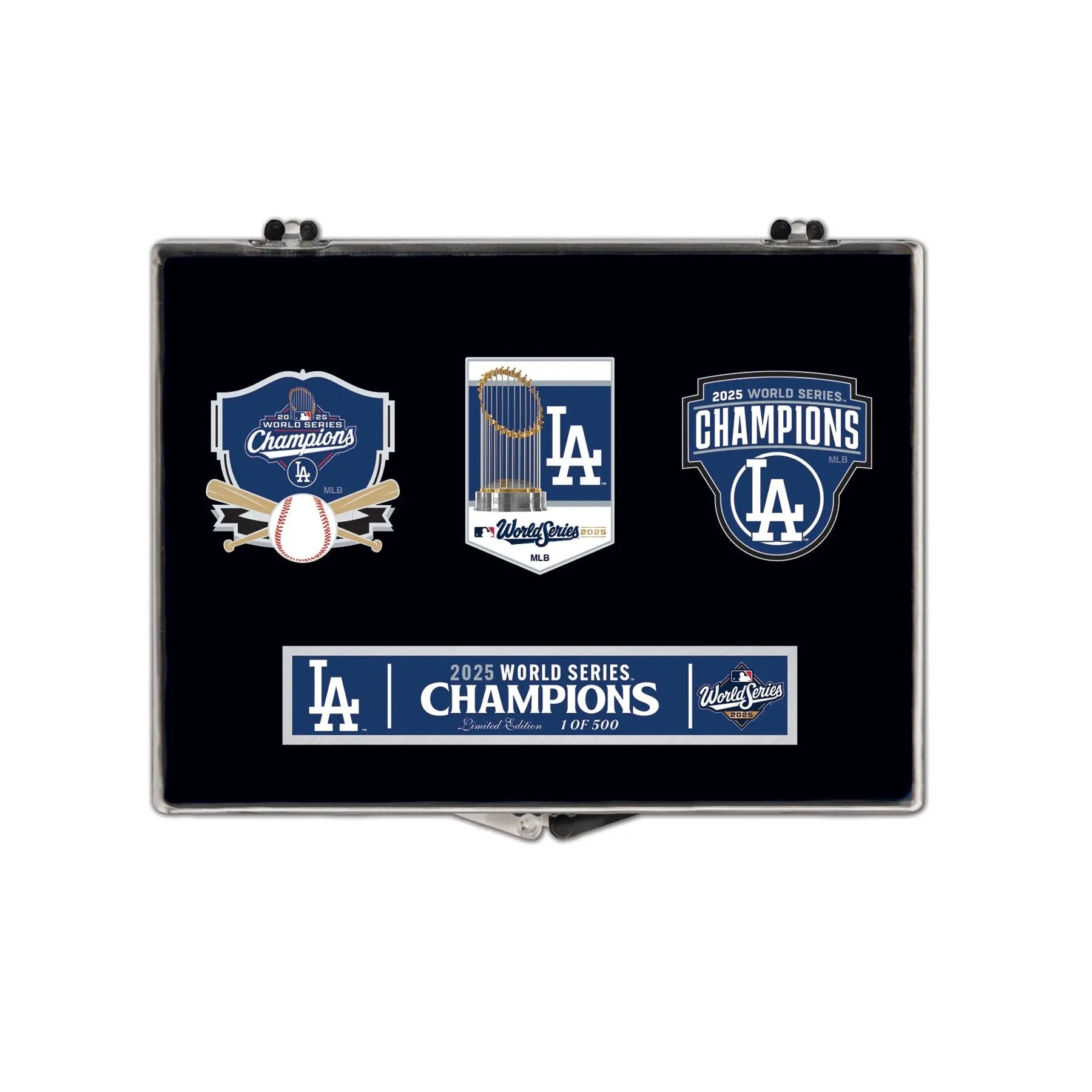 2025 MLB World Series Champions Los Angeles Dodgers 3X Lapel Pins (Set)