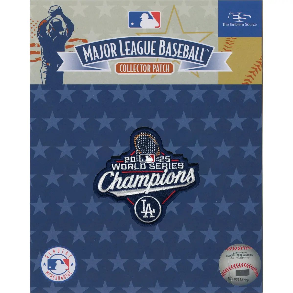 2025 MLB World Series Champions Los Angeles Dodgers Jersey Patch