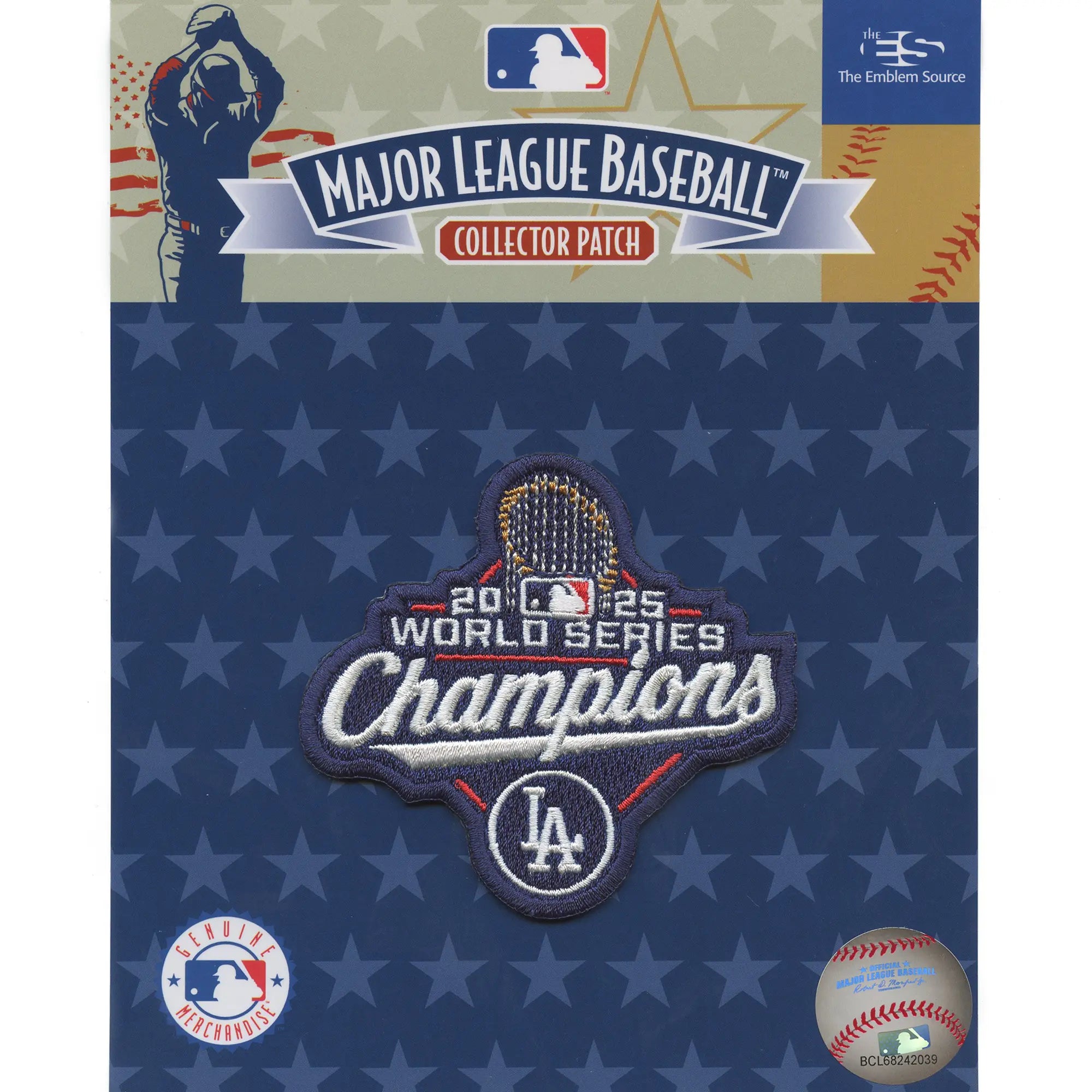 2025 MLB World Series Champions Los Angeles Dodgers Jersey Patch