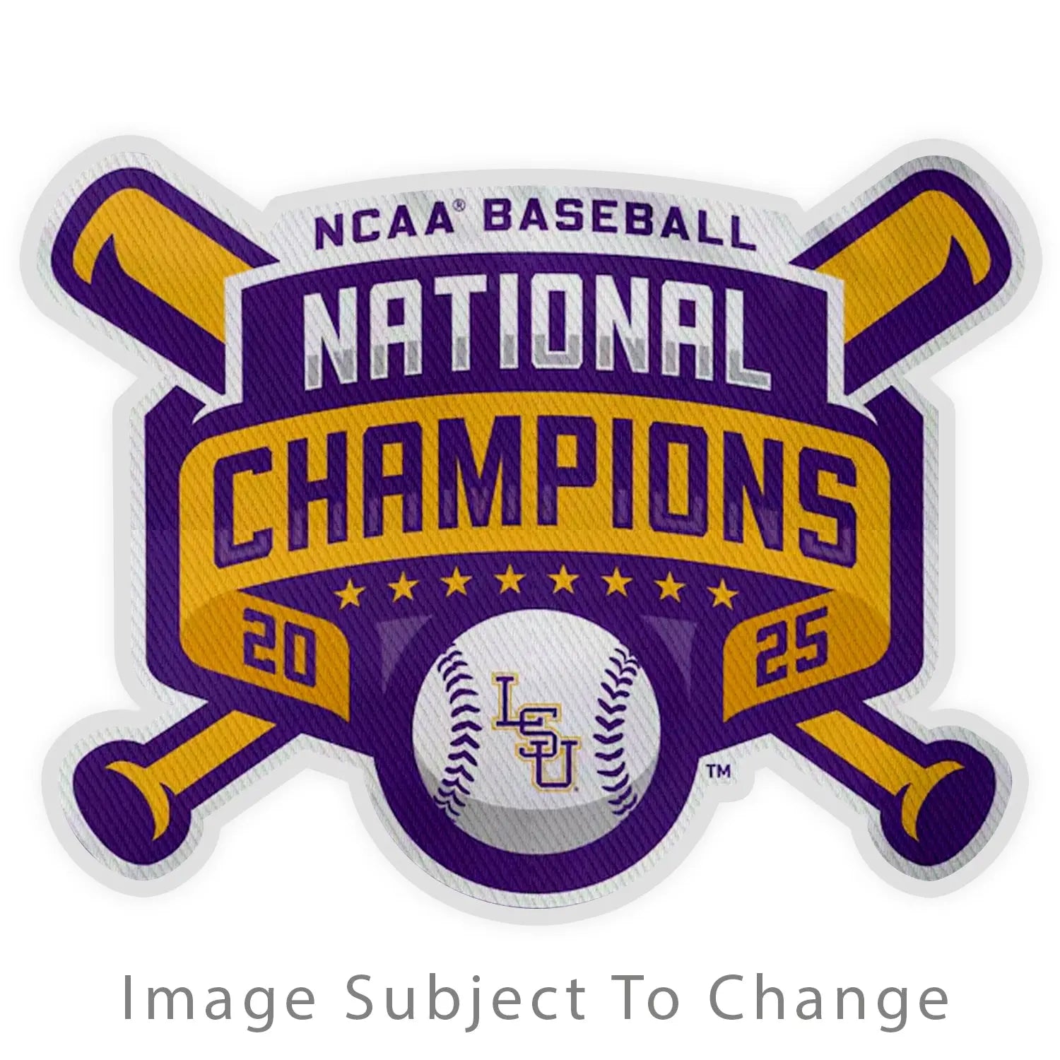 2025 NCAA Men's College World Series Champions LSU Tigers Jersey Patch ...