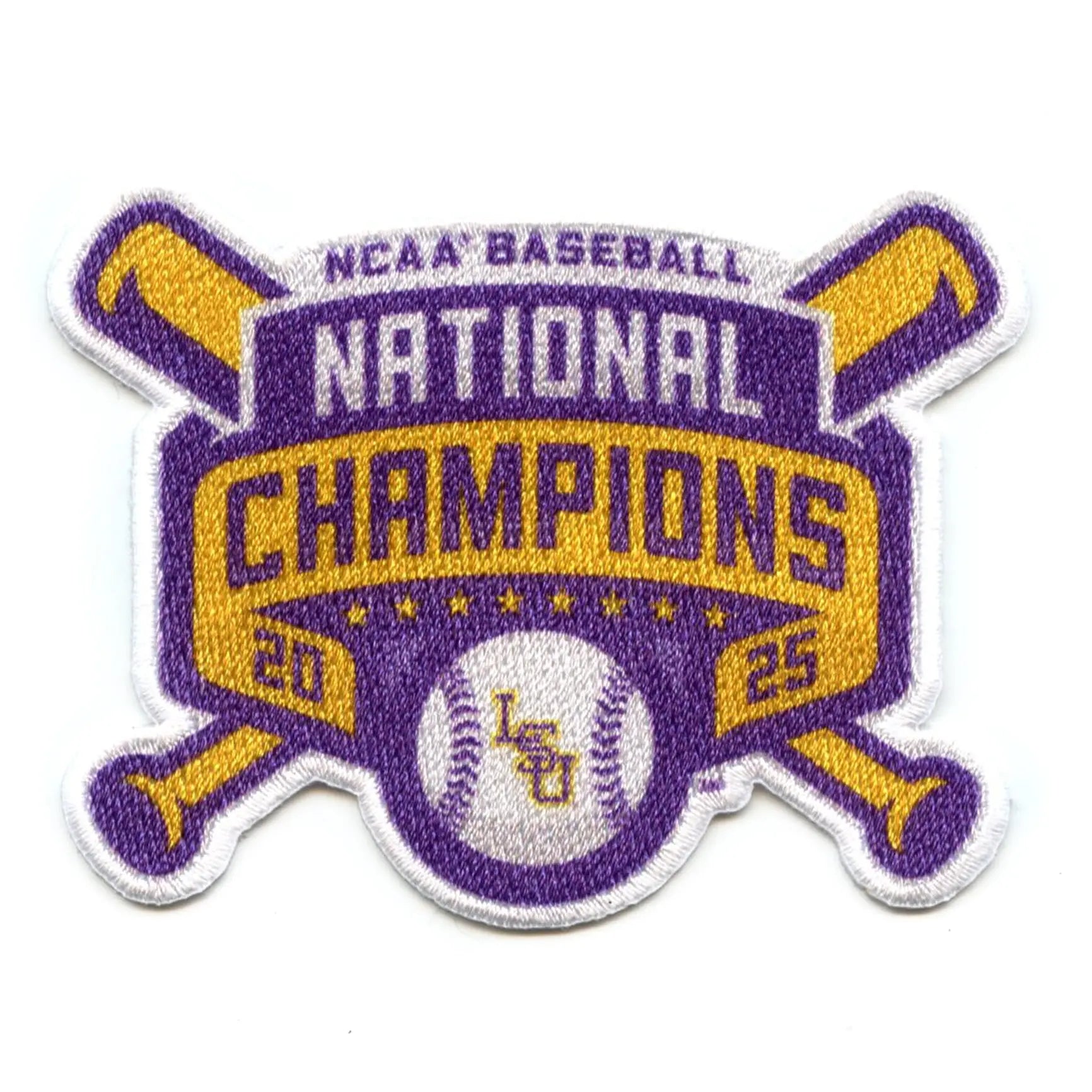 2025 NCAA Men's College World Series Champions LSU Tigers Jersey Patch