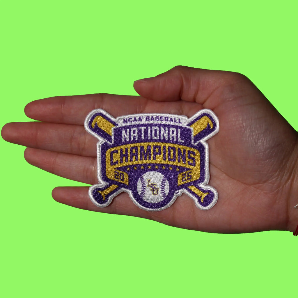 Lsu Patch 2025 NCAA Men's College World Series Champions LSU Tigers Jersey Patch ...