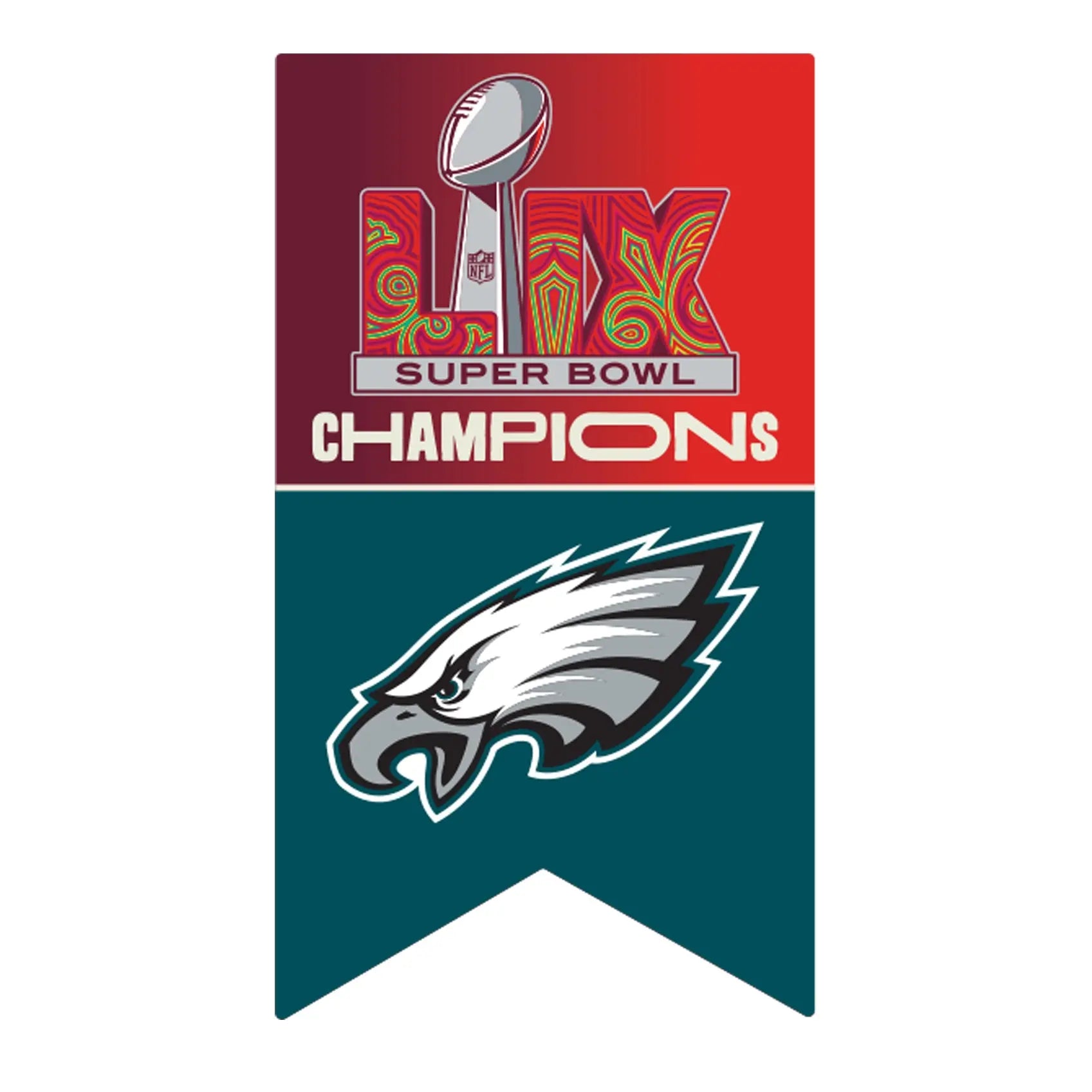 2025 NFL Super Bowl LIX 59 Champions Banner Pin Philadelphia Eagles (ALT)