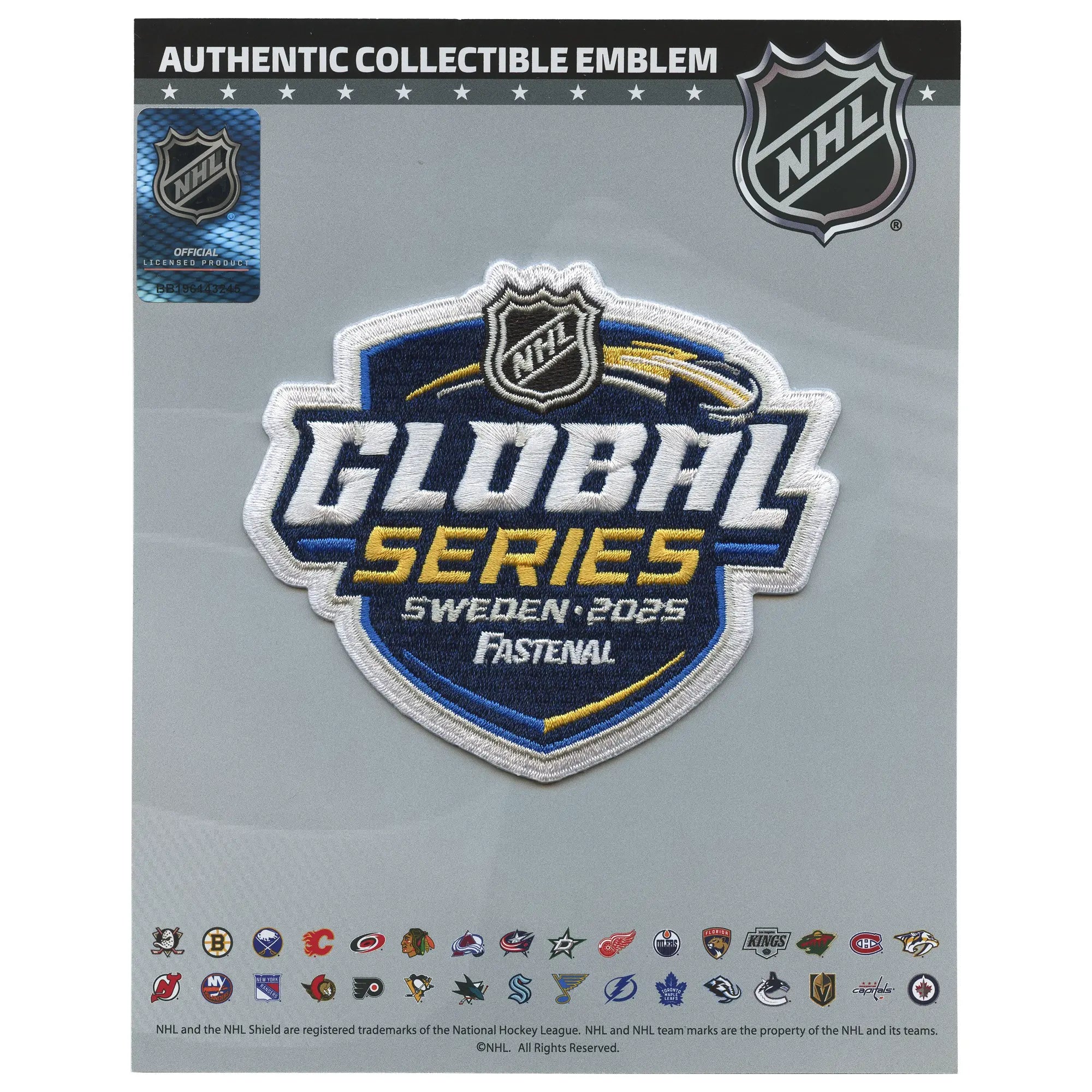 2025 NHL Global Series Pittsburgh Penguins Nashville Predators Jersey Patch (Sweden)