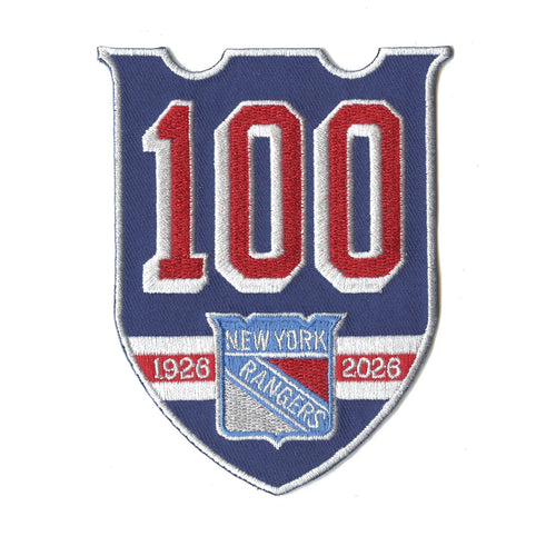2025 Official New York Rangers 100th Anniversary Jersey Patch