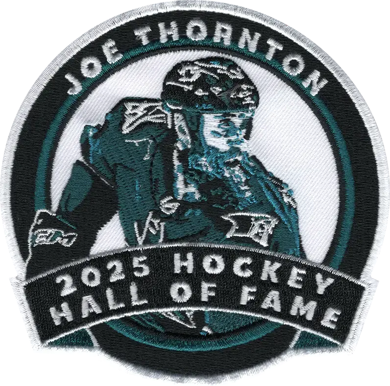 2025 San Jose Sharks Joe Thornton Hockey Hall Of Fame Jersey Patch