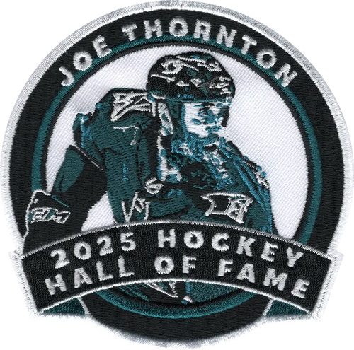2025 San Jose Sharks Joe Thornton Hockey Hall Of Fame Jersey Patch