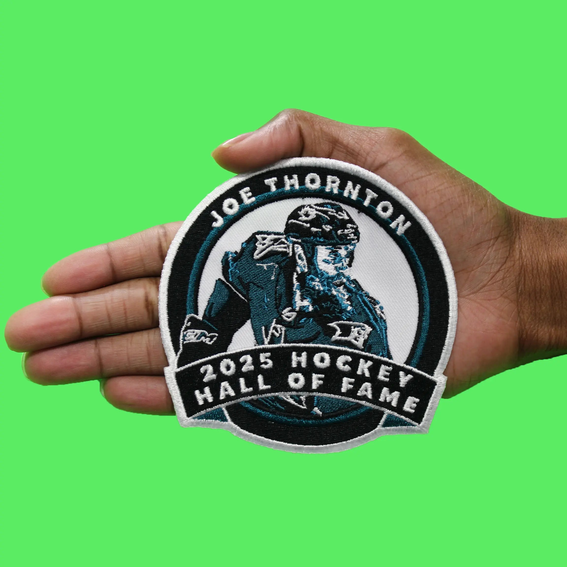 2025 San Jose Sharks Joe Thornton Hockey Hall Of Fame Jersey Patch