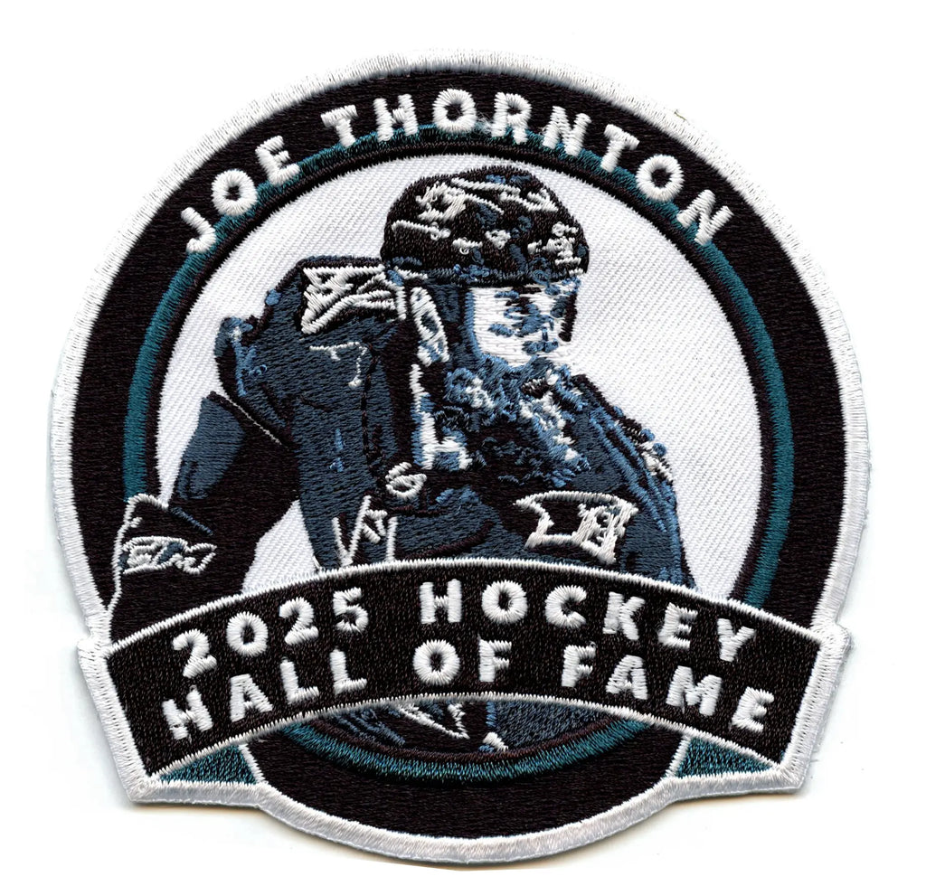 2025 San Jose Sharks Joe Thornton Hockey Hall Of Fame Jersey Patch