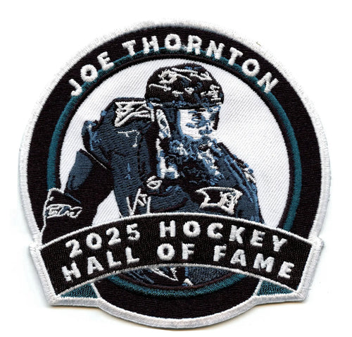 2025 San Jose Sharks Joe Thornton Hockey Hall Of Fame Jersey Patch
