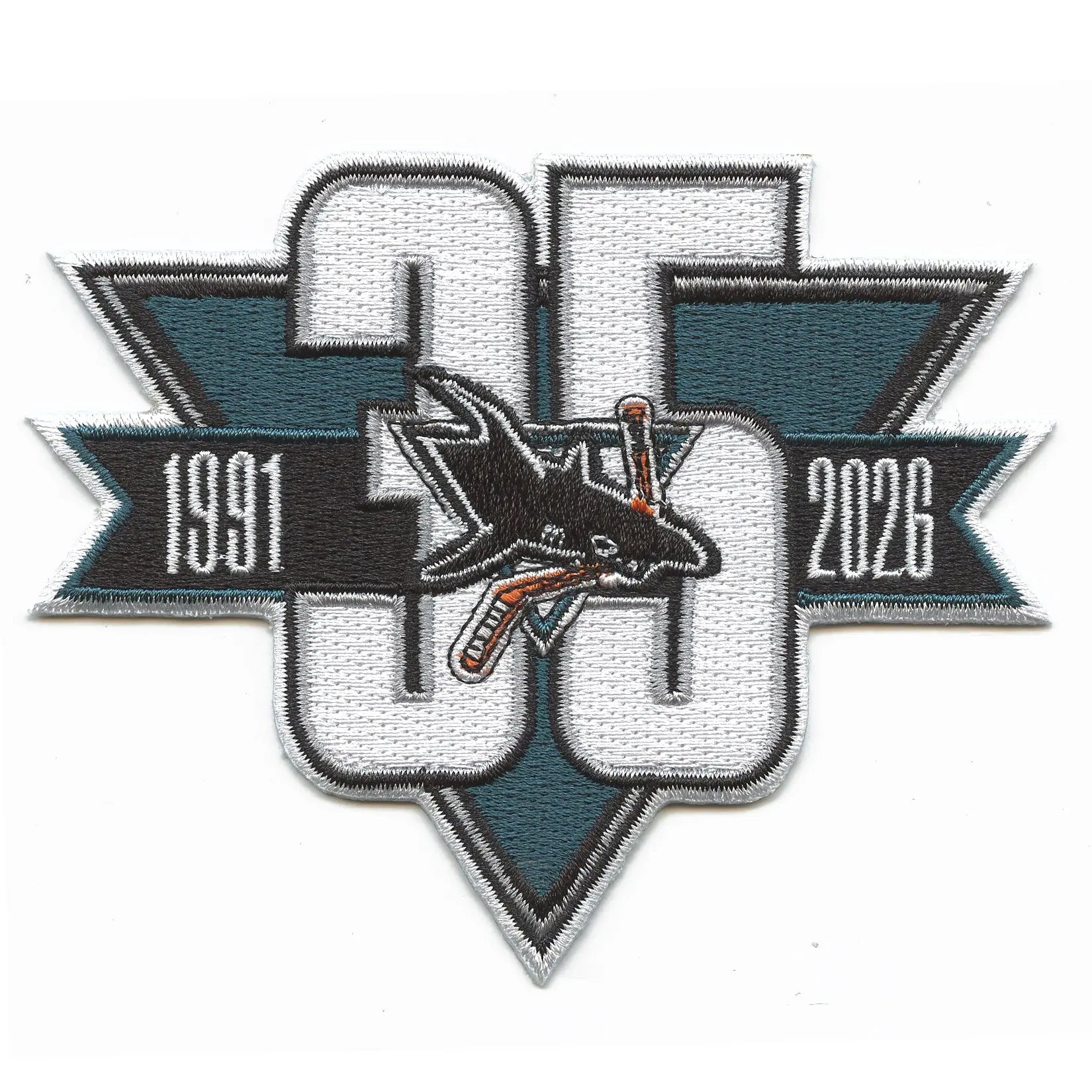2025 San Jose Sharks Team 35th Anniversary Season Logo Jersey Patch