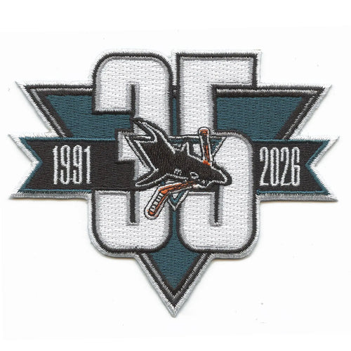 2025 San Jose Sharks Team 35th Anniversary Season Logo Jersey Patch