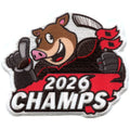 2026 Carolina Champions Mascot Hockey Patch Sports Exclusive Embroidered Iron On