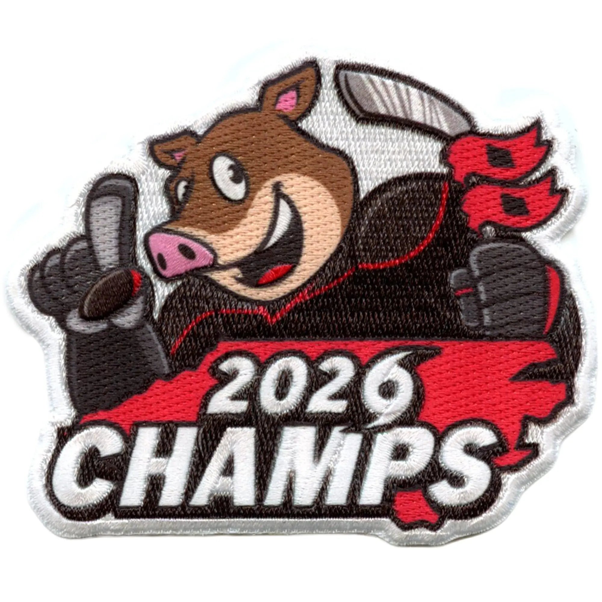 2026 Carolina Champions Mascot Hockey Patch Sports Exclusive Embroidered Iron On