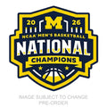 2026 Men's Basketball Michigan Wolverines National Champions Patch Sublimation
