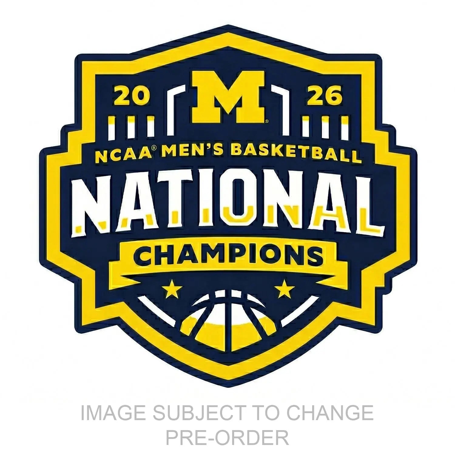 2026 Men's Basketball Michigan Wolverines National Champions Patch Sublimation