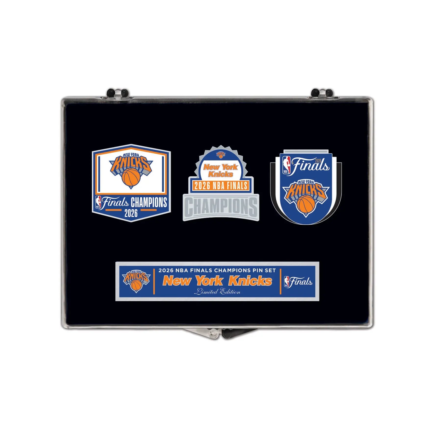 2026 NBA Finals Champions 3 Pin Set New York Knicks