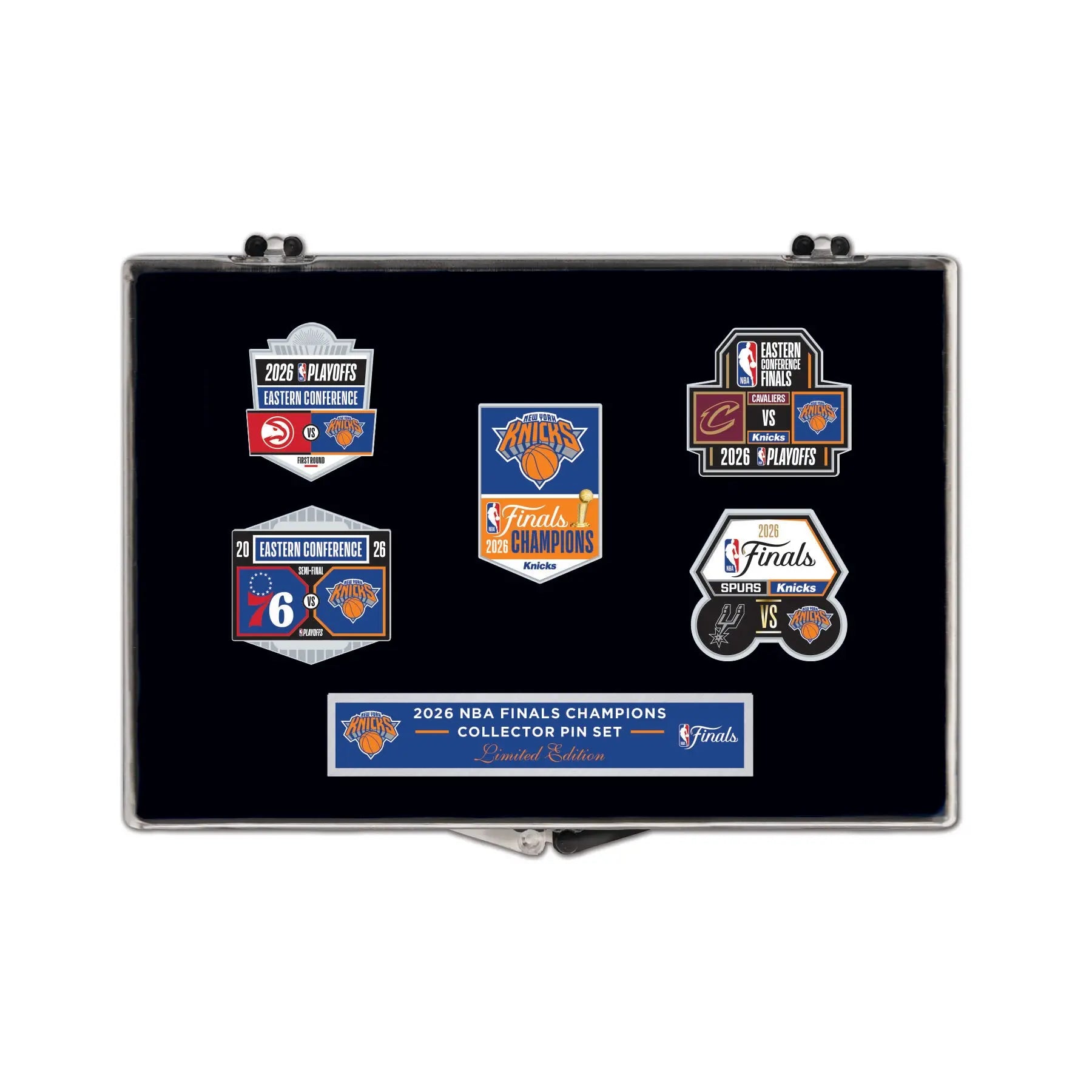 2026 NBA Finals Champions 5 Pin Set New York Knicks