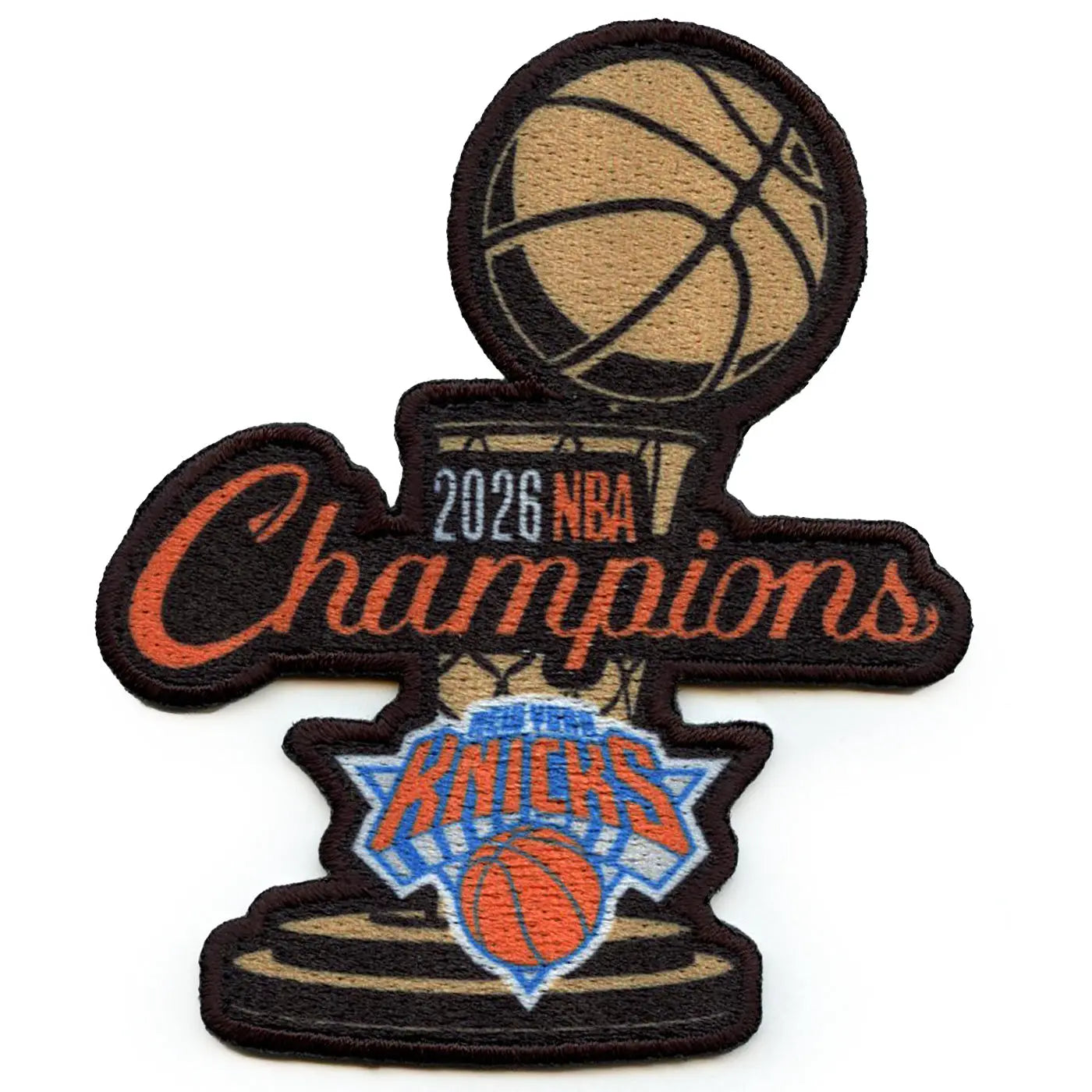 2026 NBA Finals Champions Official Trophy Patch New York Knicks