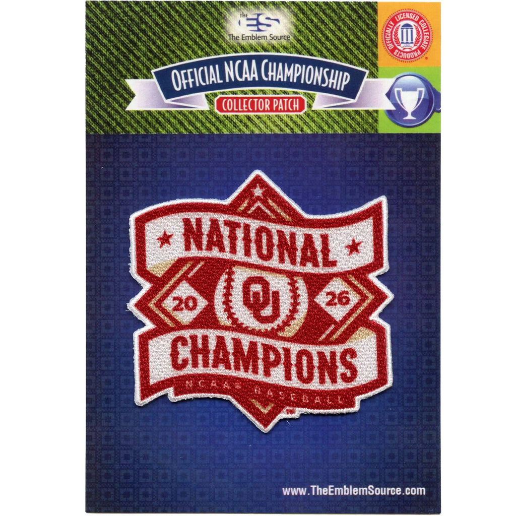 2026 NCAA Men's College World Series Champions Oklahoma Sooners Jersey Patch