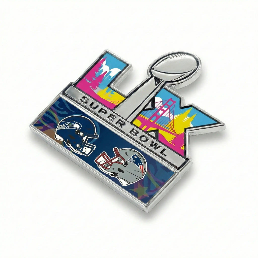 2026 NFL Super Bowl LX 60 New England Patriots vs Seattle Seahawks Dueling Pin