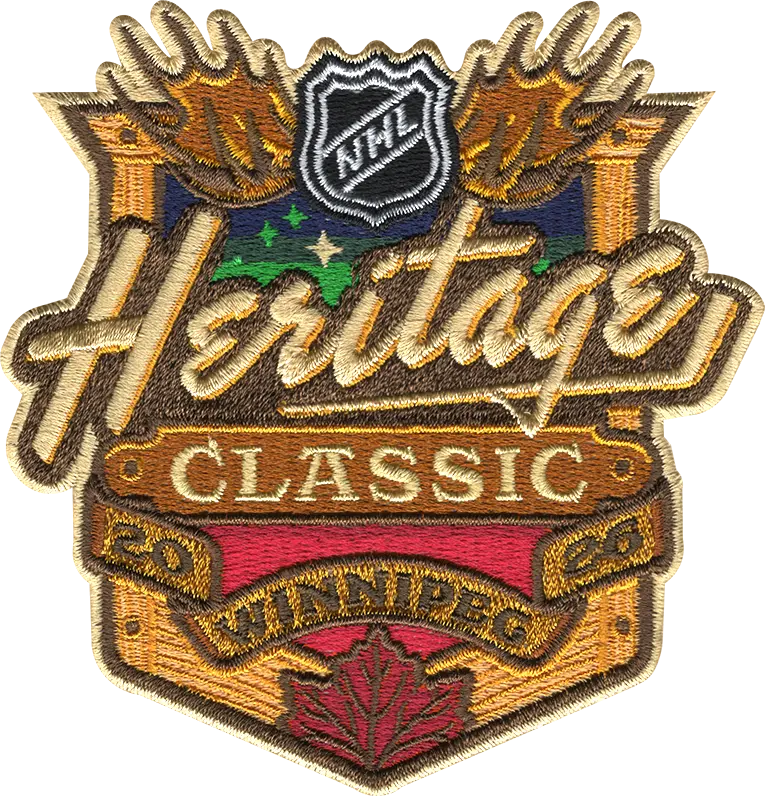 2019 NHL Heritage Classic Jersey Broderie Écusson Winnipeg Jets Calgary Flames