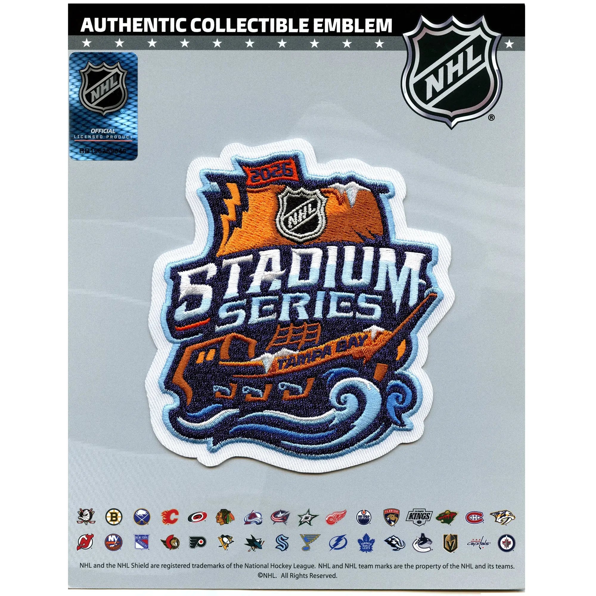 2026 NHL Stadium Series Game Jersey Patch Tampa Bay Lightning Boston Bruins Raymond James Stadium