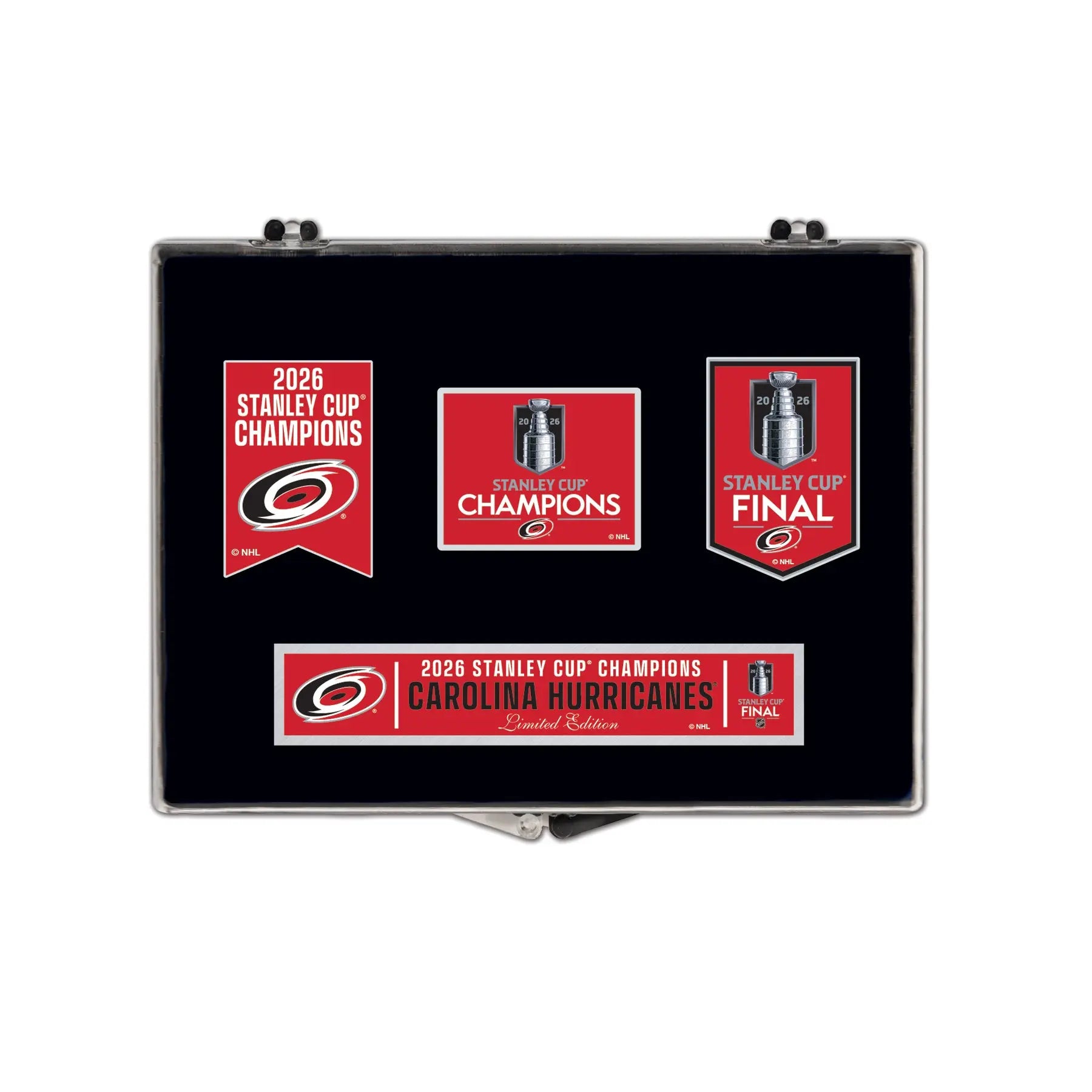 2026 NHL Stanley Cup Final Champions 3 Pin Set Carolina Hurricanes