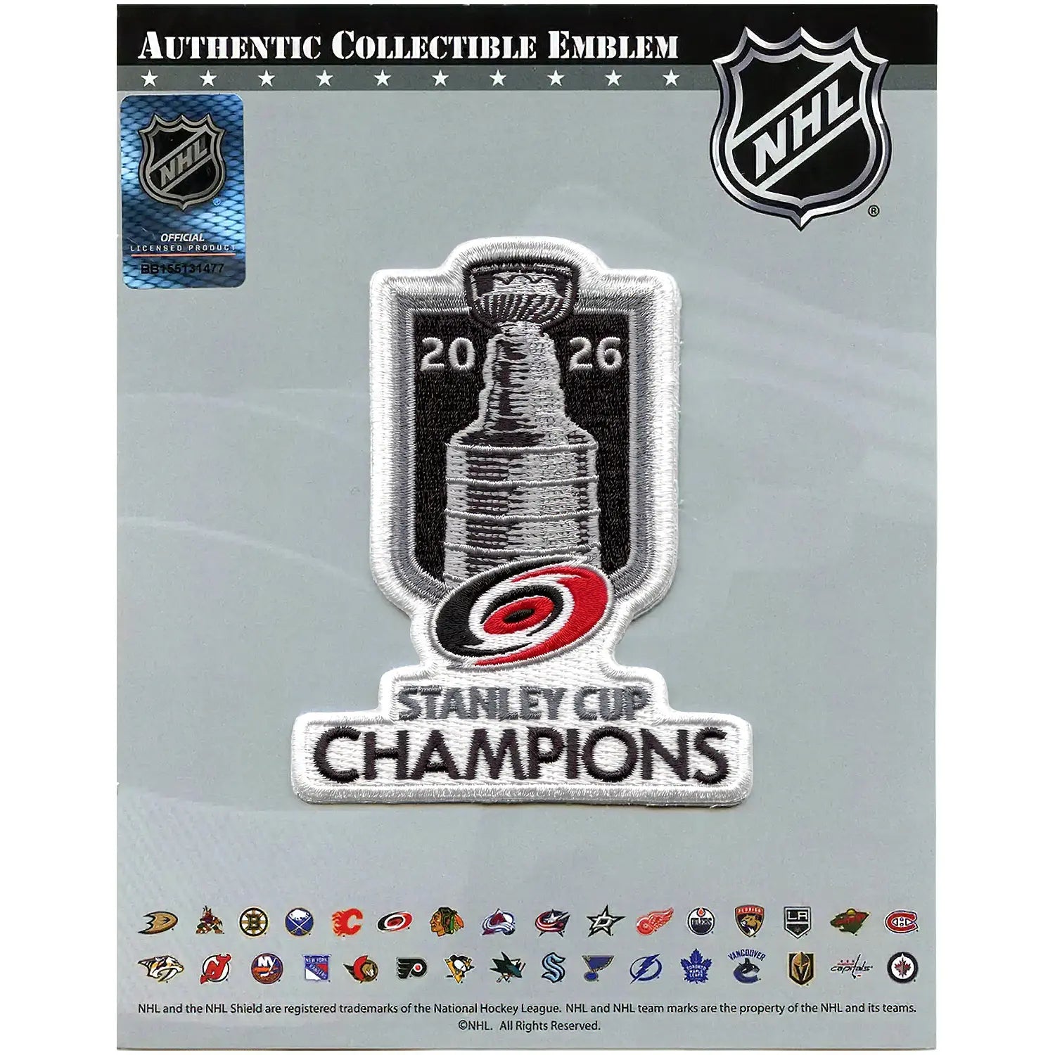 2026 NHL Stanley Cup Final Champions Carolina Hurricanes Jersey Patch