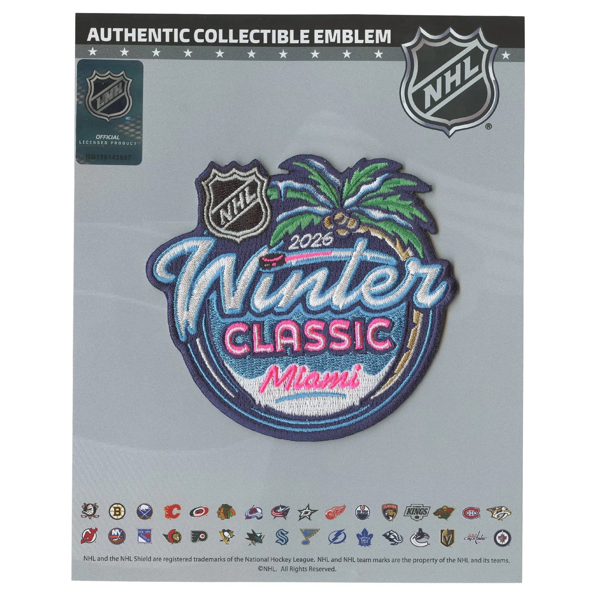 2026 NHL Winter Classic Game Miami Jersey Patch (Florida Panthers vs. New York Rangers)