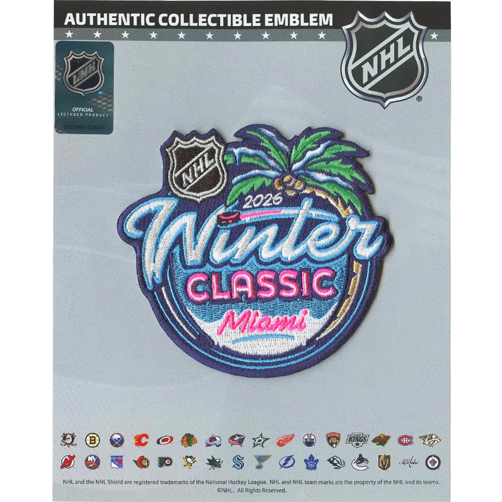 2026 NHL Winter Classic Jersey Patch Florida Panthers New York Rangers Game Miami
