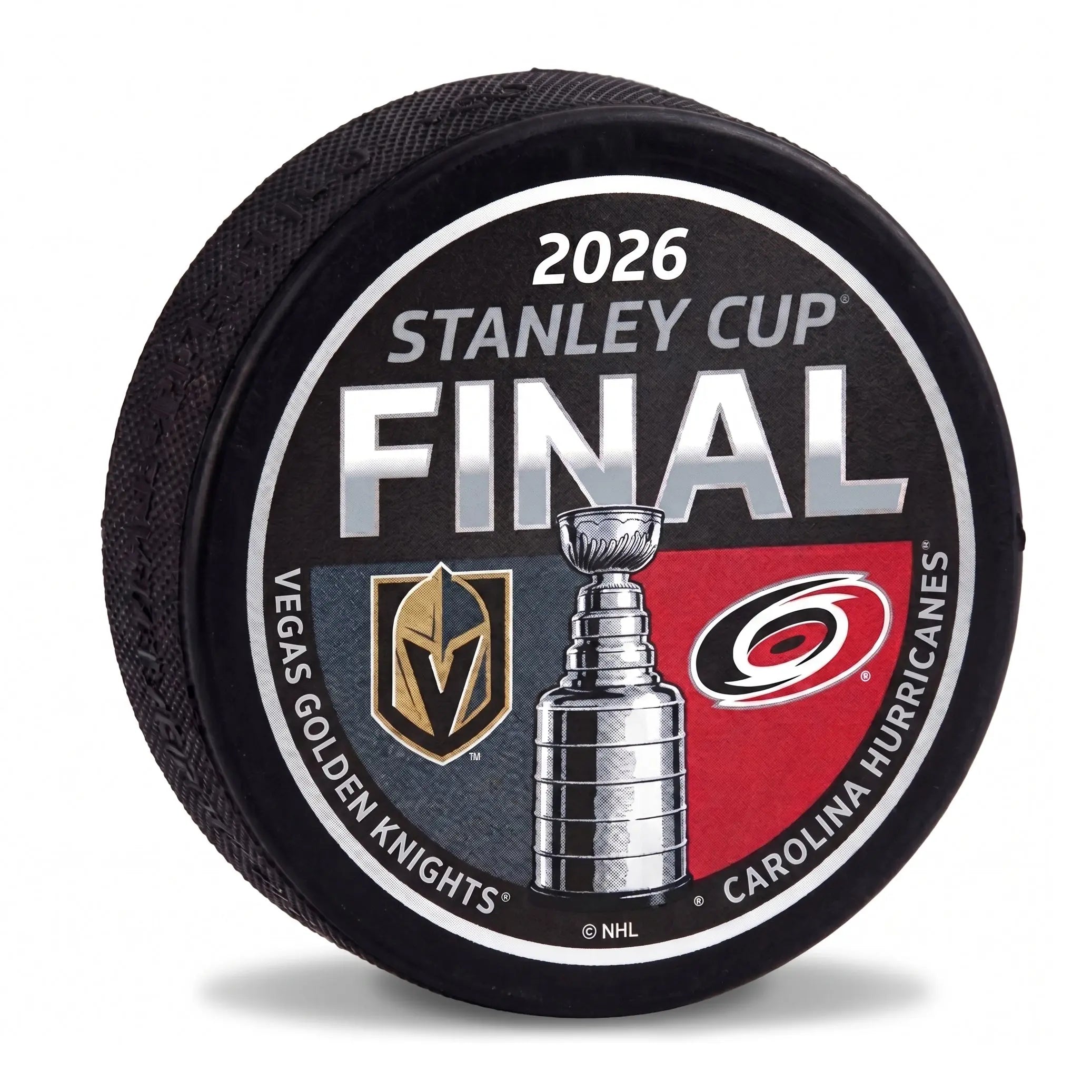 2026 Stanley Cup Final Dueling Puck Las Vegas Golden Knights Vs Carolina Hurricanes (Pre-Order)